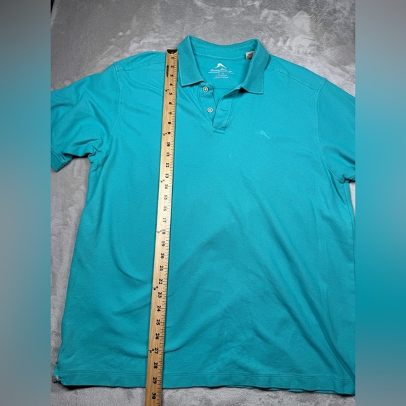 Tommy Bahama Men’s Turquoise Blue 100% Cotton Polo Embroidered Chest Shirt XL - Picture 5 of 16